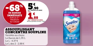 Assouplissant concentré Soupline Cholet promo U