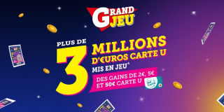 Grattez et tentez de gagner jusqu'à 50€ Carte U !