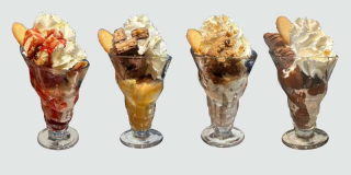 Coupes, glaces et sorbets : Cheese cake, Sniker, American cookie, Bueno, Copa cabana