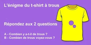 L'énigme du t-shirt à trous. Perception et réalité.