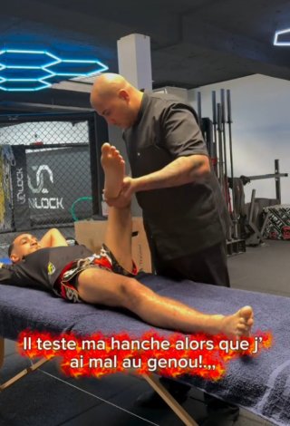Prise en charge d’un boxeur suite à des douleurs au genou.