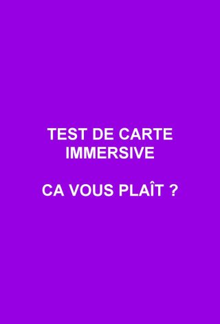Test de carte immersive, image portrait, jusqu'à 10 images par carte
