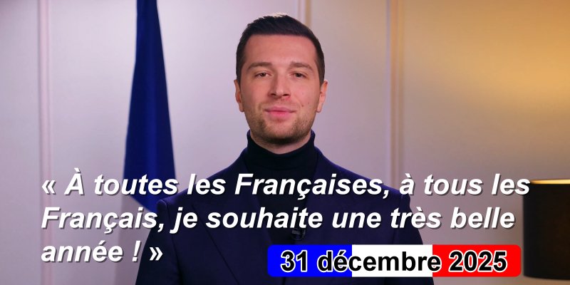 Vœux 2026 : quand la communication de Jordan Bardella s’écarte de l’usage français