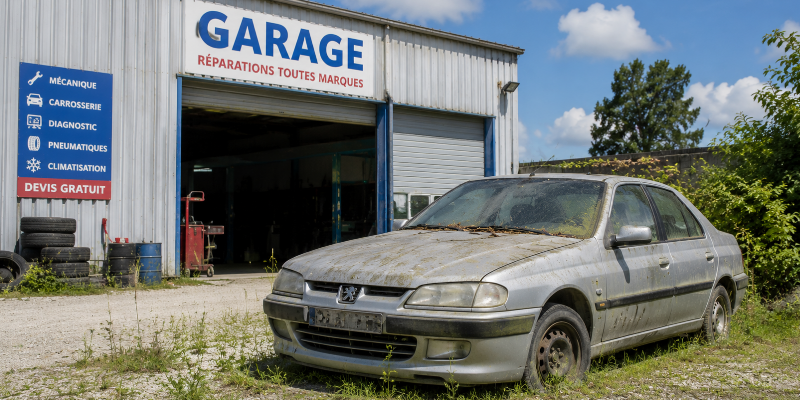 Voiture abandonnée chez le garagiste par le client
